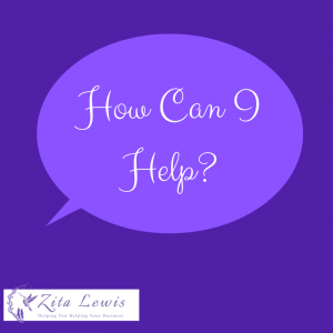 Purple background with speech bubble that has text saying how can I help?