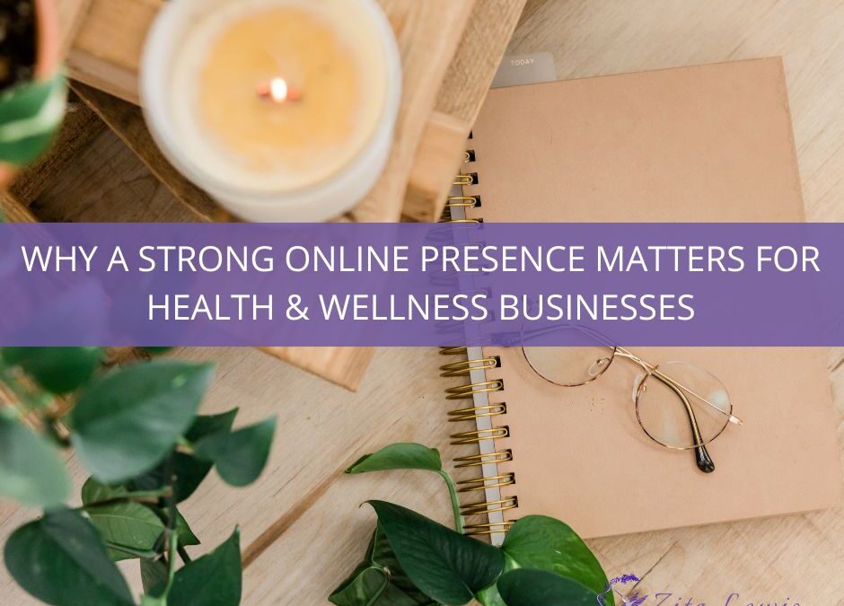Why a Strong Online Presence Matters for Health & Wellness Businesses - Picture of a candle, a notebook and glasses