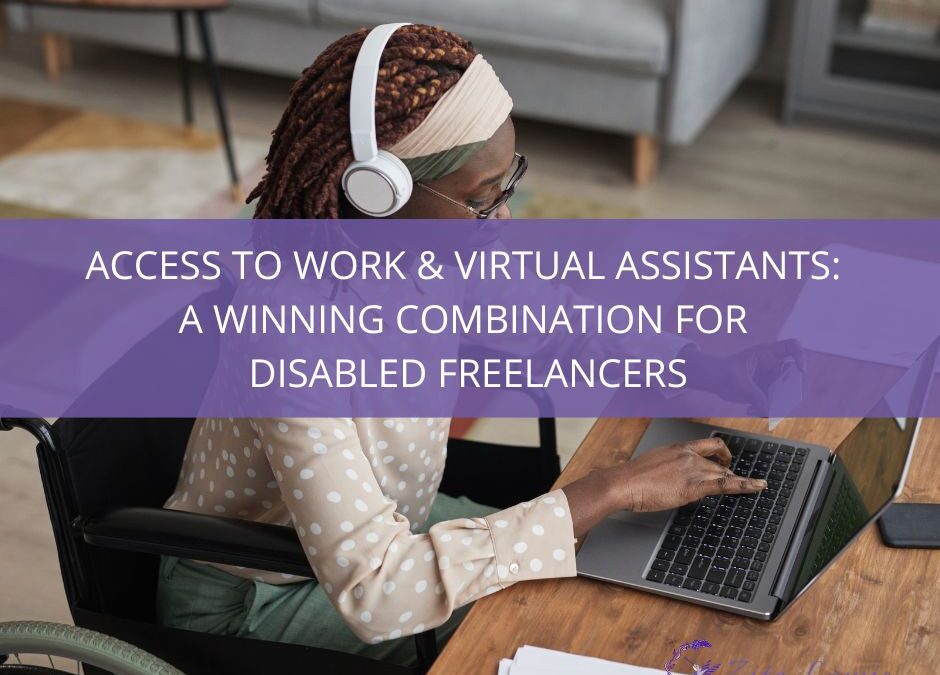 Access to Work & Virtual Assistants: A Winning Combination for Disabled Freelancers - Picture of a lady in a wheelchair at a laptop